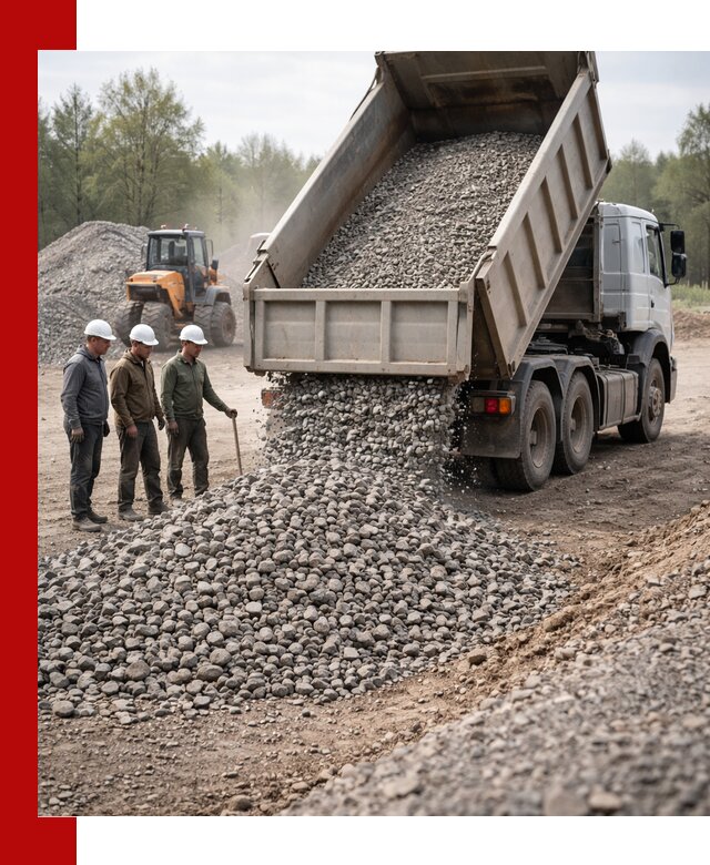 Доставка гравийного щебня фракции 70-120 в Сорочинске