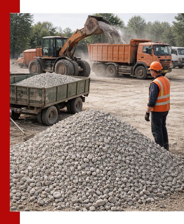 Доставка известнякового щебня фракция 20–40 в Сорочинске