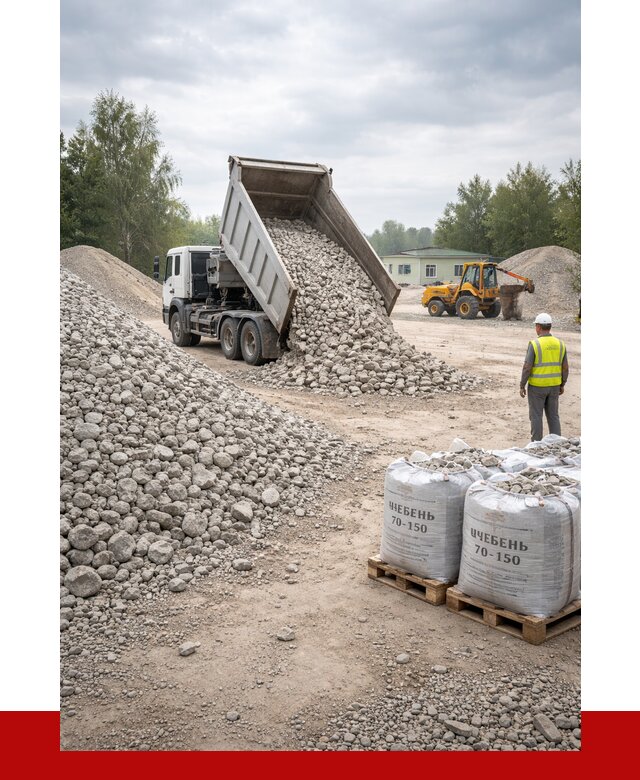 Известняковый щебень фракция 70-150 в Сорочинске от 1291 р. | ПРОНЕРУДСрч