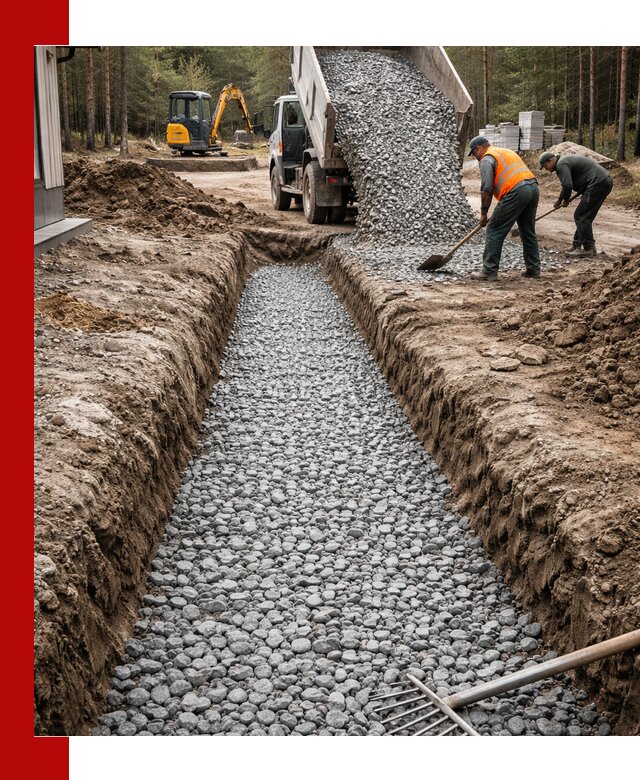 Щебень для дренажа с доставкой в Сорочинске высокого качества