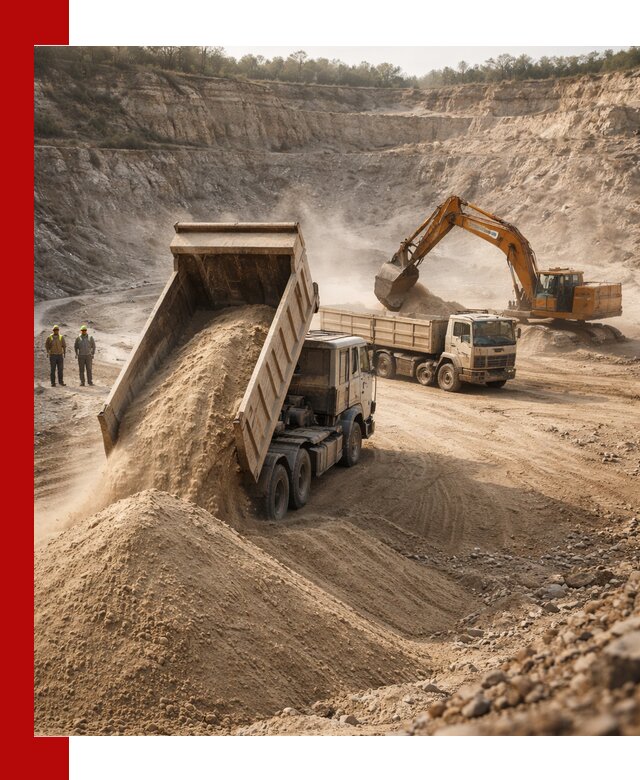 Карьерный песок навалом с доставкой в Сорочинске