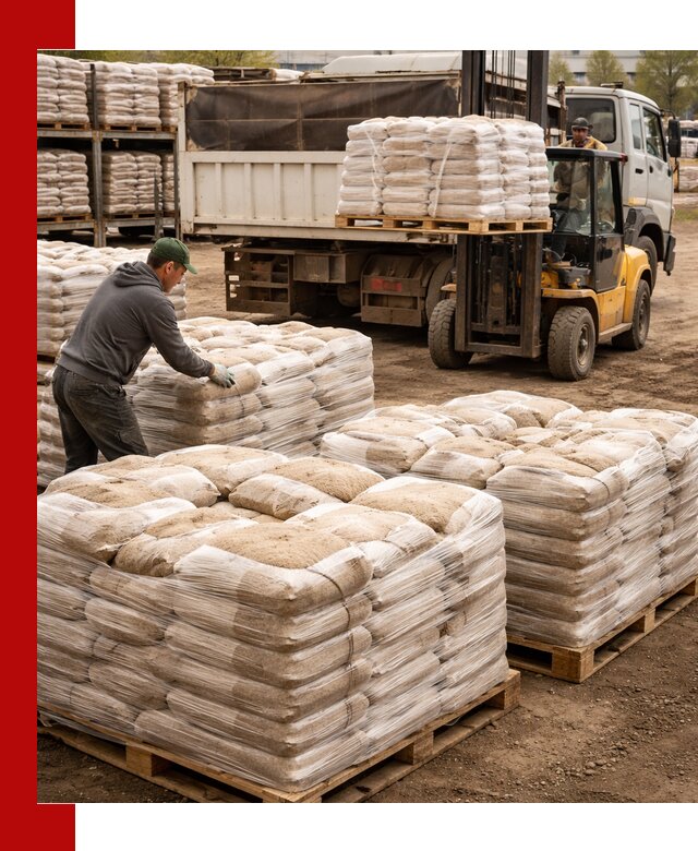 Карьерный песок в мешках с доставкой в Сорочинске