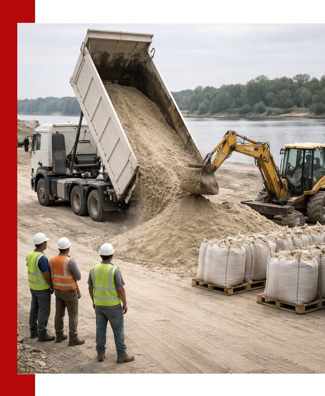 Доставка речного песка в Сорочинске самосвалами и погрузкой