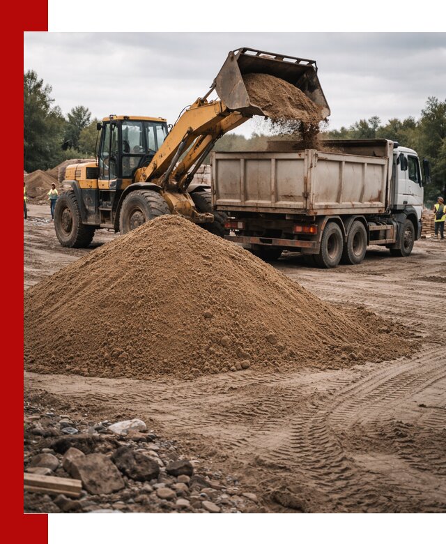 Доставка речного песка навалом в Сорочинске быстро и выгодно