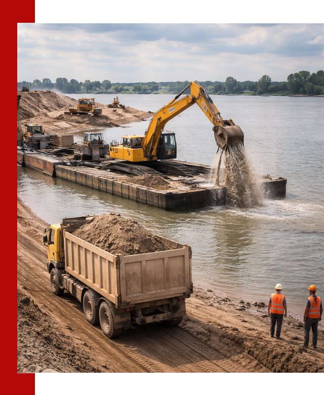 Намывной песок с доставкой в Сорочинске оптом и в розницу