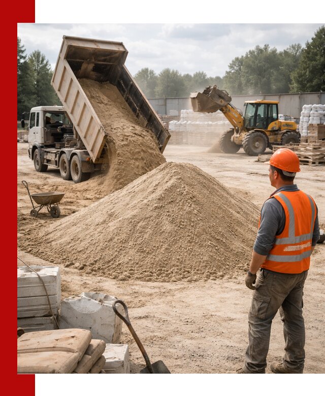 Доставка строительного песка с самосвалом в Сорочинске