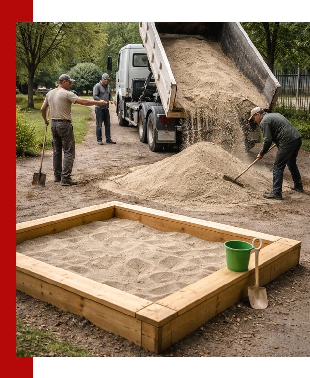 Песок для песочницы с доставкой в Сорочинске недорого и чистый