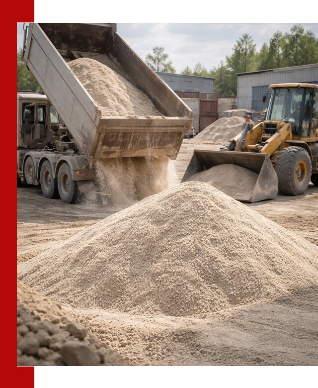 Кварцевый песок с доставкой в Сорочинске для строительных работ