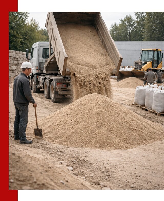 Кварцевый песок фракция 0–3 мм с доставкой в Сорочинске