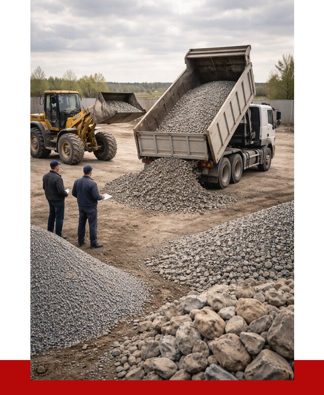 Гравий и камень с доставкой в Сорочинске от 4338 р. - ПРОНЕРУДСрч