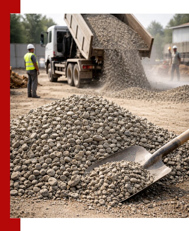 Доставка гравия фракции 20-40 в Сорочинске с самосвалами