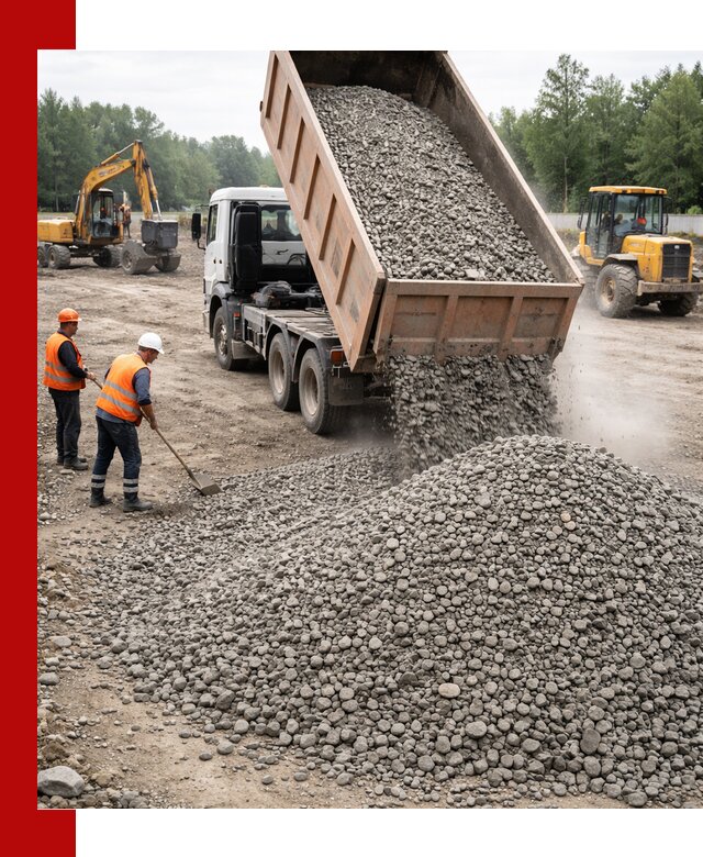 Доставка гравия фракции 40-70 в Сорочинске оптом и в розницу