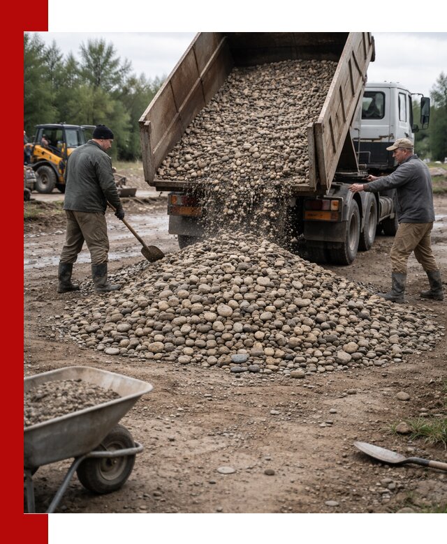 Доставка гальки речной оптом и в розницу в Сорочинске
