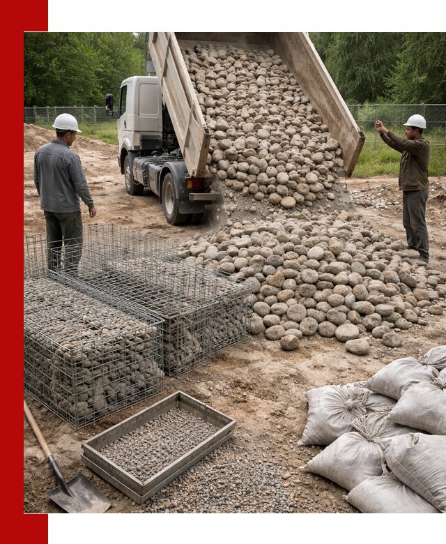 Камень для габионов фракция 70–151 в Сорочинске