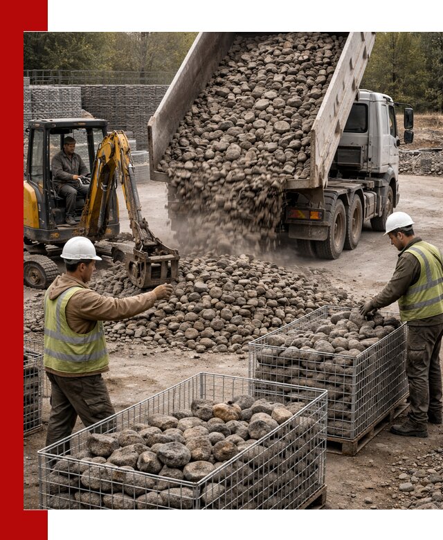 Камень для габионов фракция 100–201 в Сорочинске