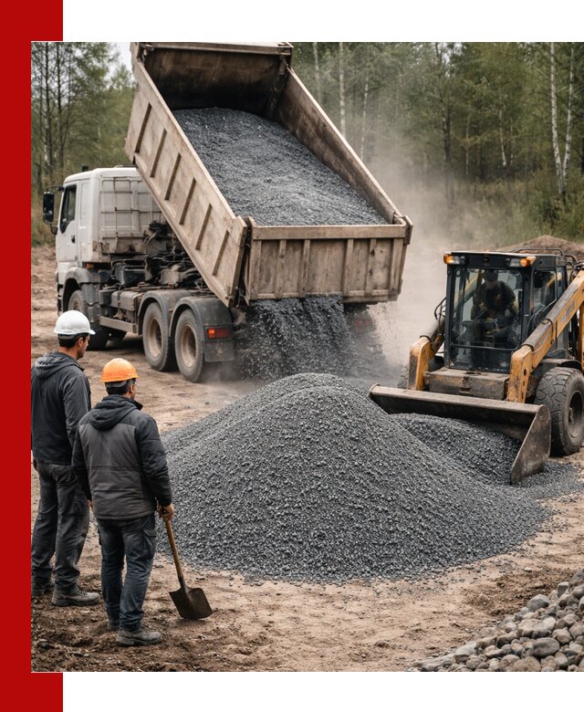 Гранитный отсев 0-5 с доставкой и разгрузкой в Сорочинске