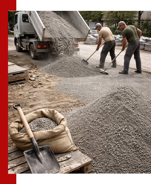 Отсев для тротуарной плитки в Сорочинске — доставка и укладка