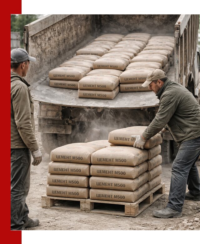 Цемент М500 с доставкой самосвалом в Сорочинске