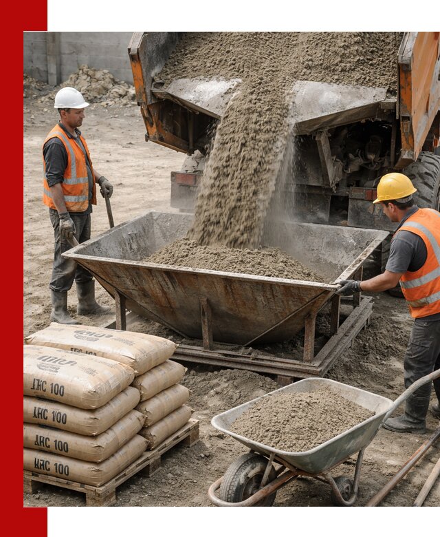 Доставка цементно-песчаной смеси М100 в Сорочинске