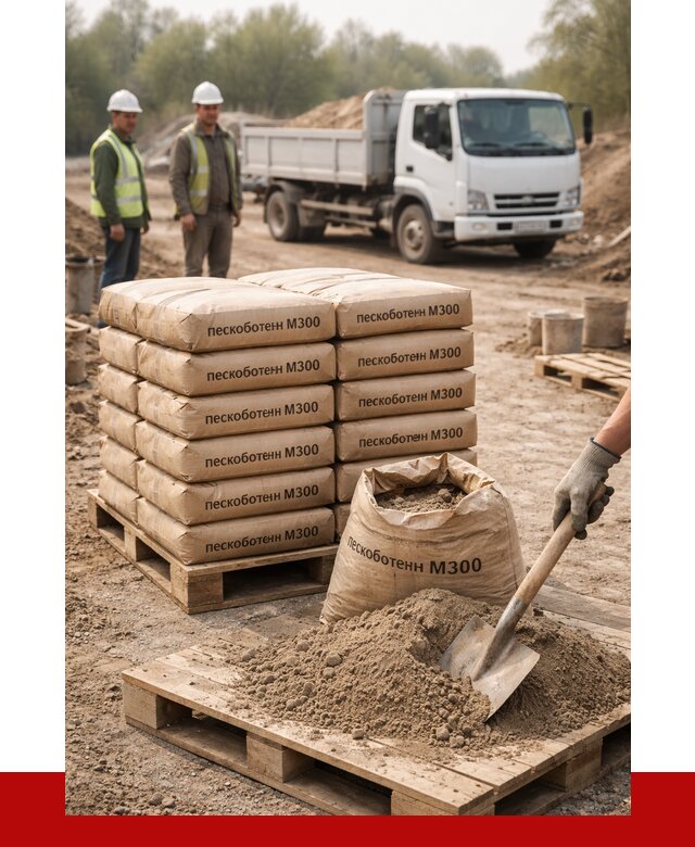 Пескобетон М300 в Сорочинске с доставкой от 4803 р. за куб | ПРОНЕРУДСрч