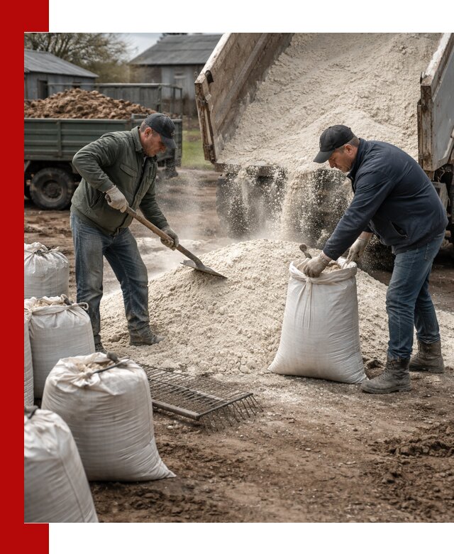 Доставка извести пушонки в Сорочинске оптом и мелким оптом