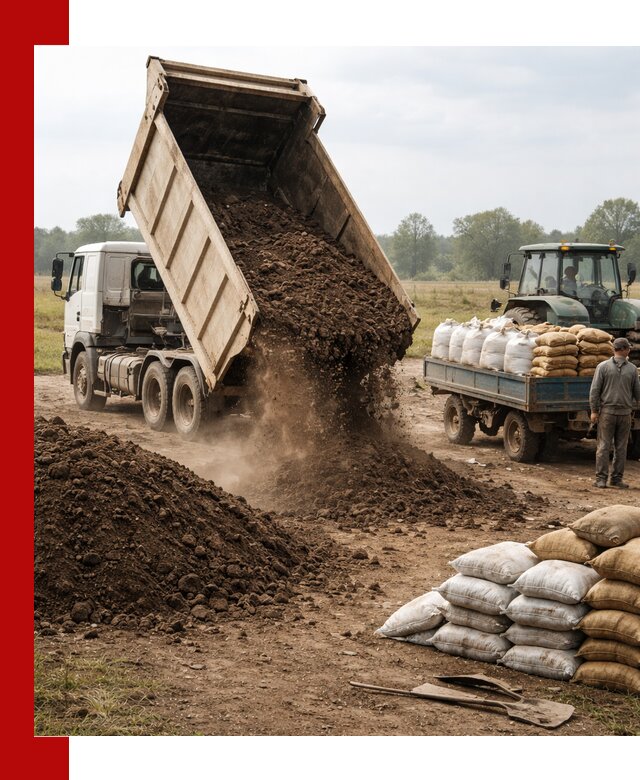 Доставка грунта и удобрений оптом в Сорочинске для сельхоз и строительства