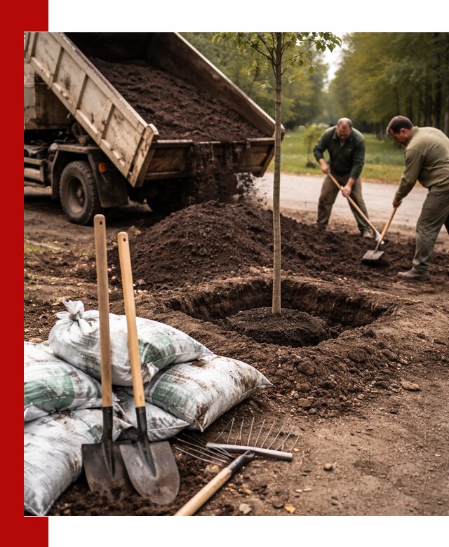 Грунт для посадки деревьев в Сорочинске — доставка и подготовка почвы
