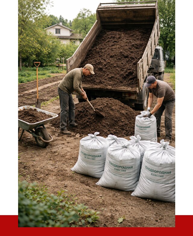 Плодородная смесь в Сорочинске от 4338 р./куб с доставкой | ПРОНЕРУДСрч