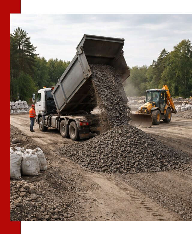 Доставка дробленого асфальта в Сорочинске для дорожных работ