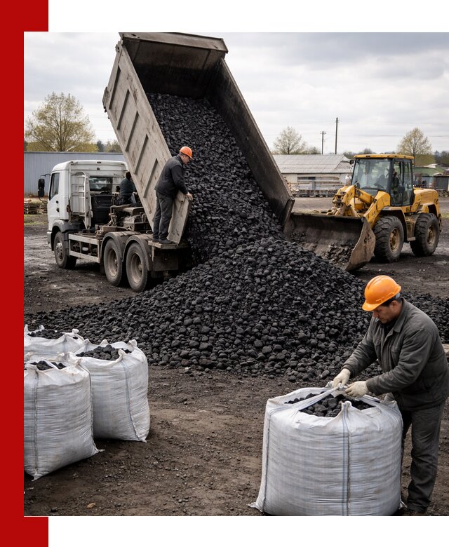 Доставка каменного угля в Сорочинске оптом и в розницу