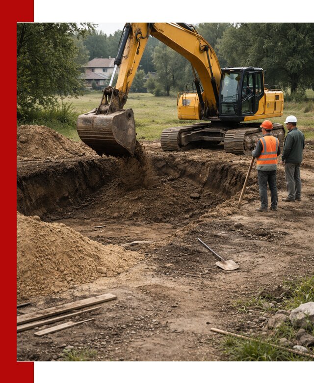 Рытье котлована под фундамент в Сорочинске (быстро и недорого)