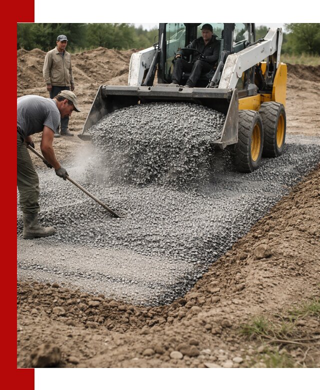 Устройство щебеночной подушки в Сорочинске для дорог и фундаментов